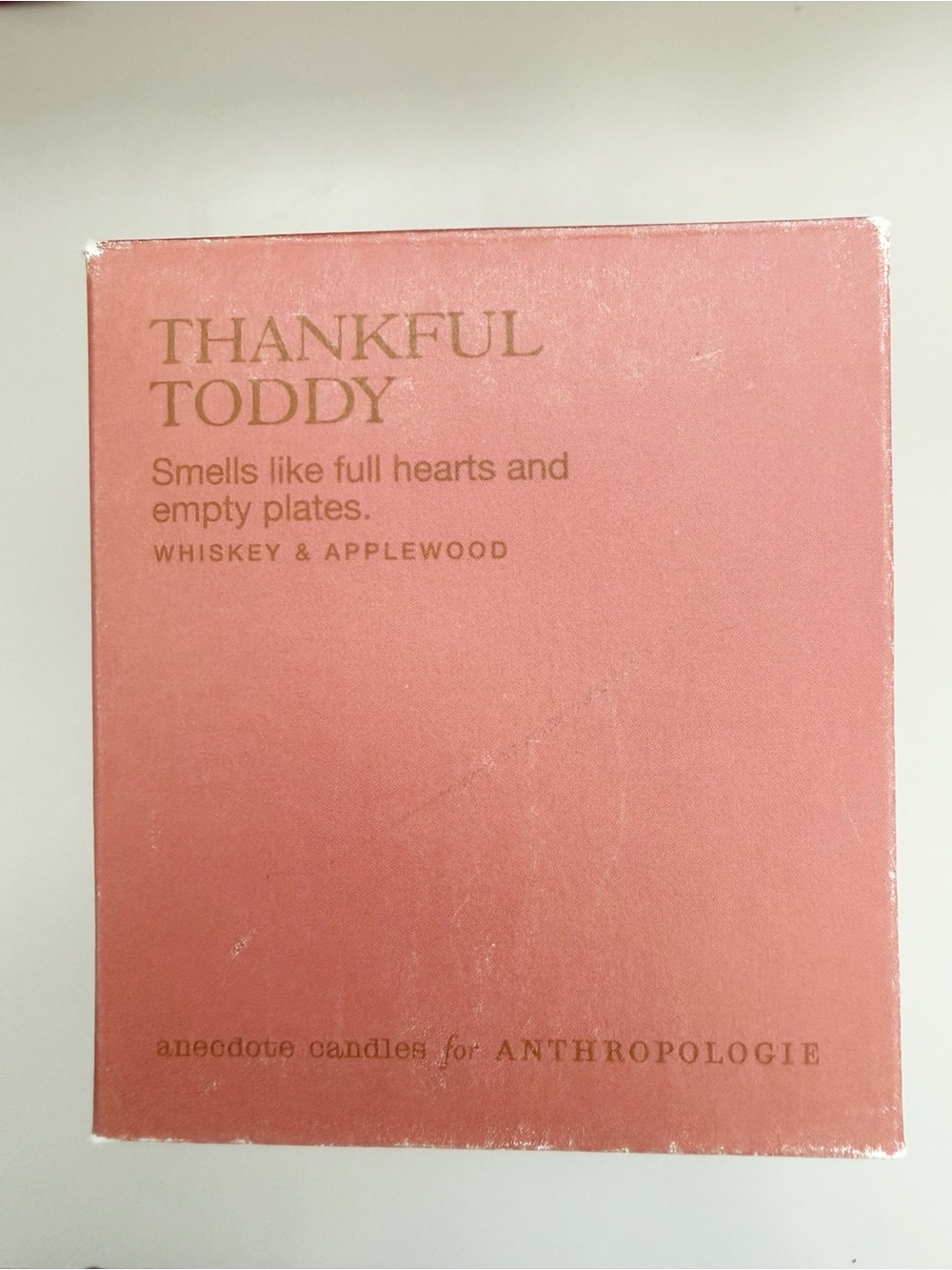 Anthropologie Thankful Toddy Boxed Glass Candle Whiskey and Applewood - Picture 5 of 6